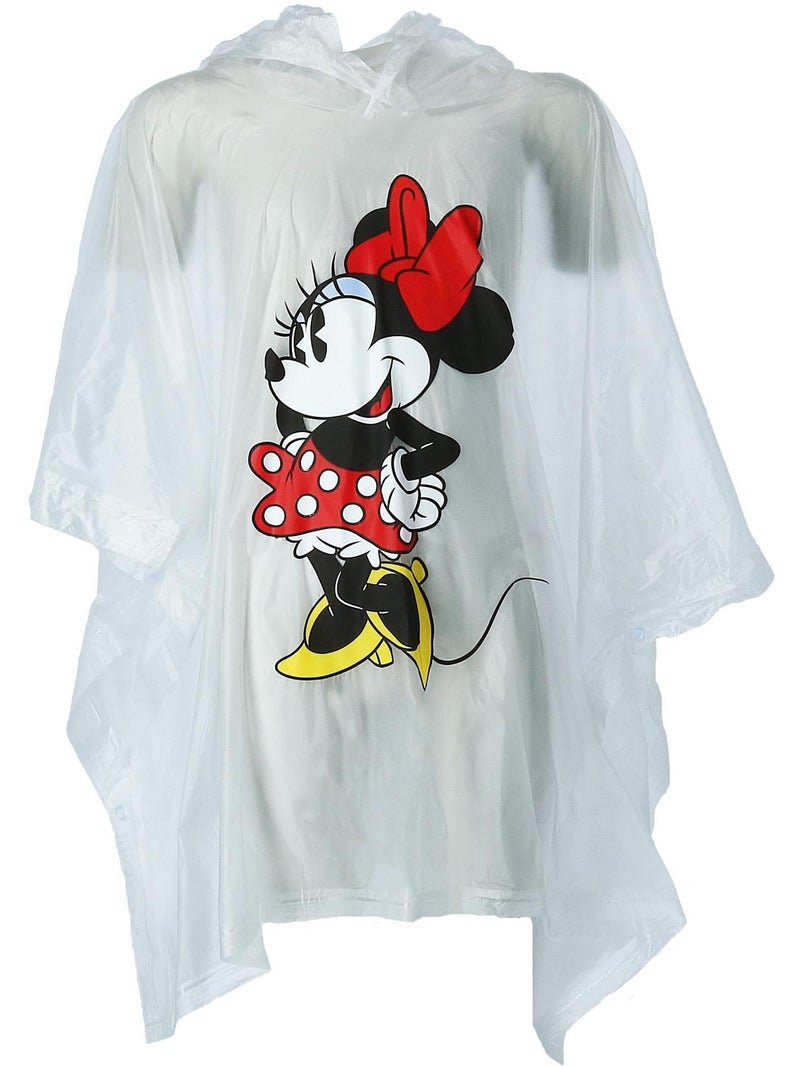 Jerry Leigh Disney Kid's Classic Minnie Mouse Rain Poncho, Clear - Image 4
